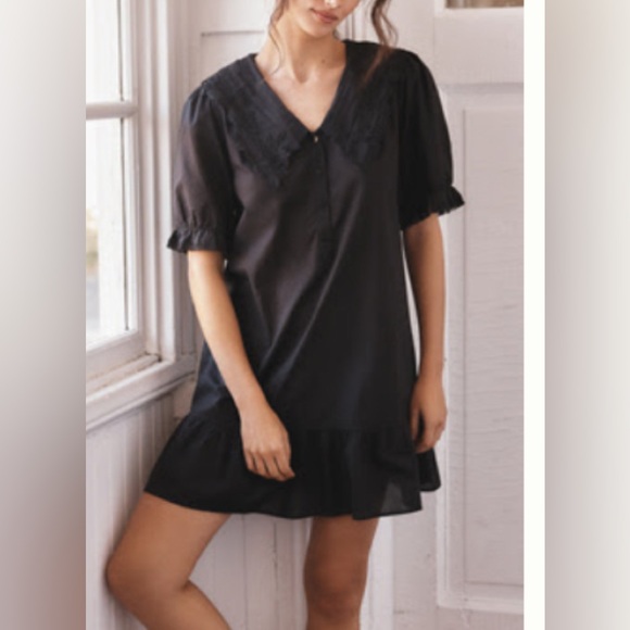 Rixo Nanette black mini dress Medium - Picture 3 of 3